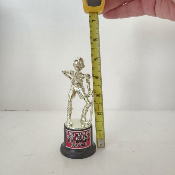 Gag Gift Old Person Statue/Trophy "If they tease you about your age..." - Picture 9 of 10